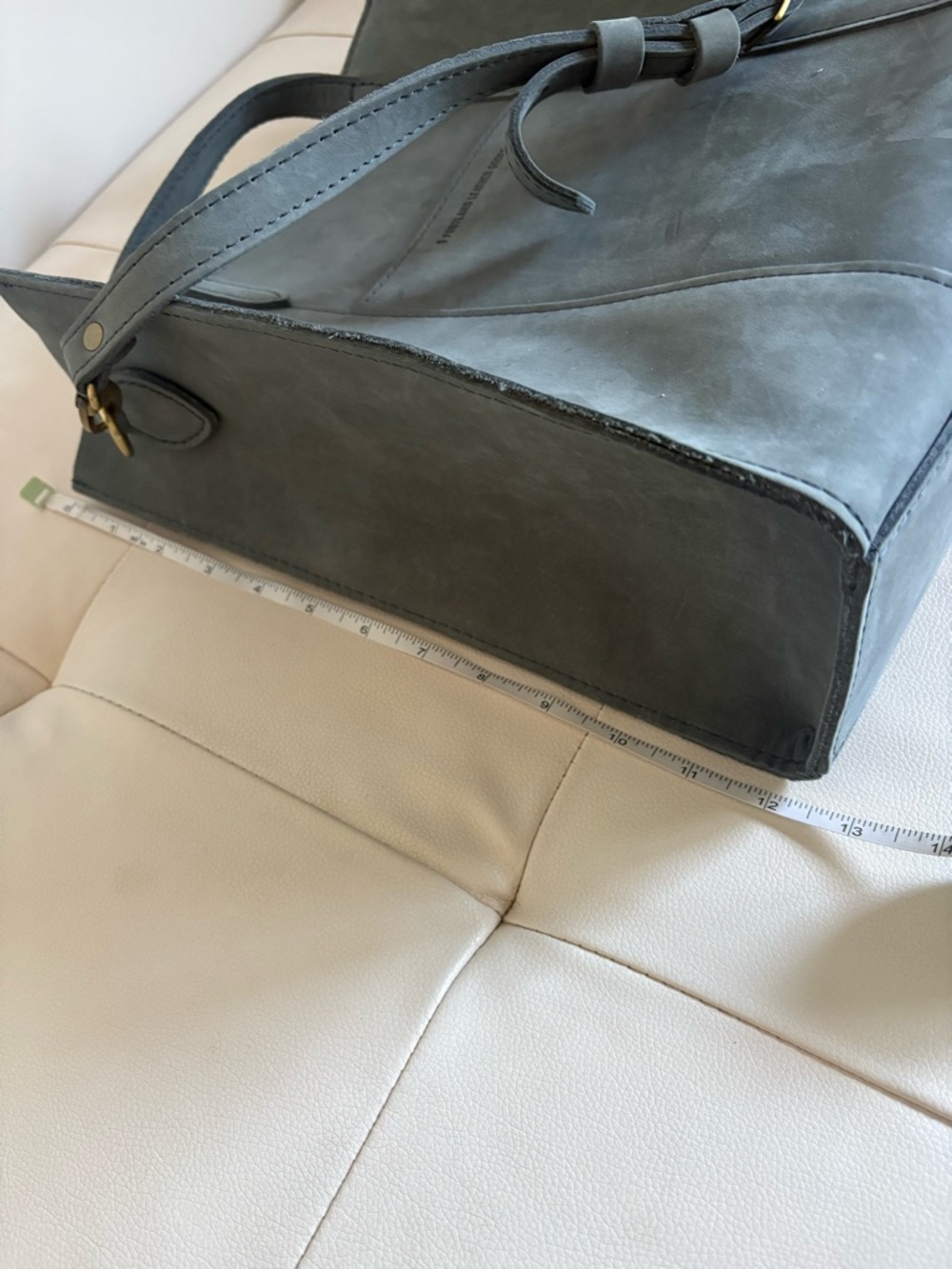 Slate Blue Portland Leather Bag - Picture 11 of 12